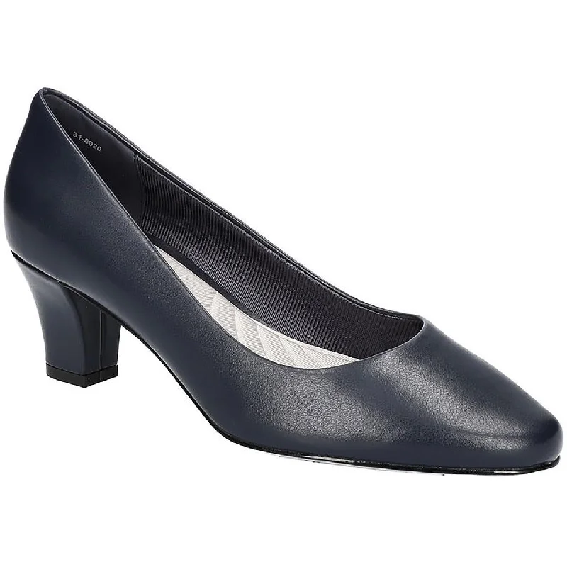 Easy Street Womens Ballari Faux Leather Pumps---Comfortable Leather Pumps for Office and Everyday Wear