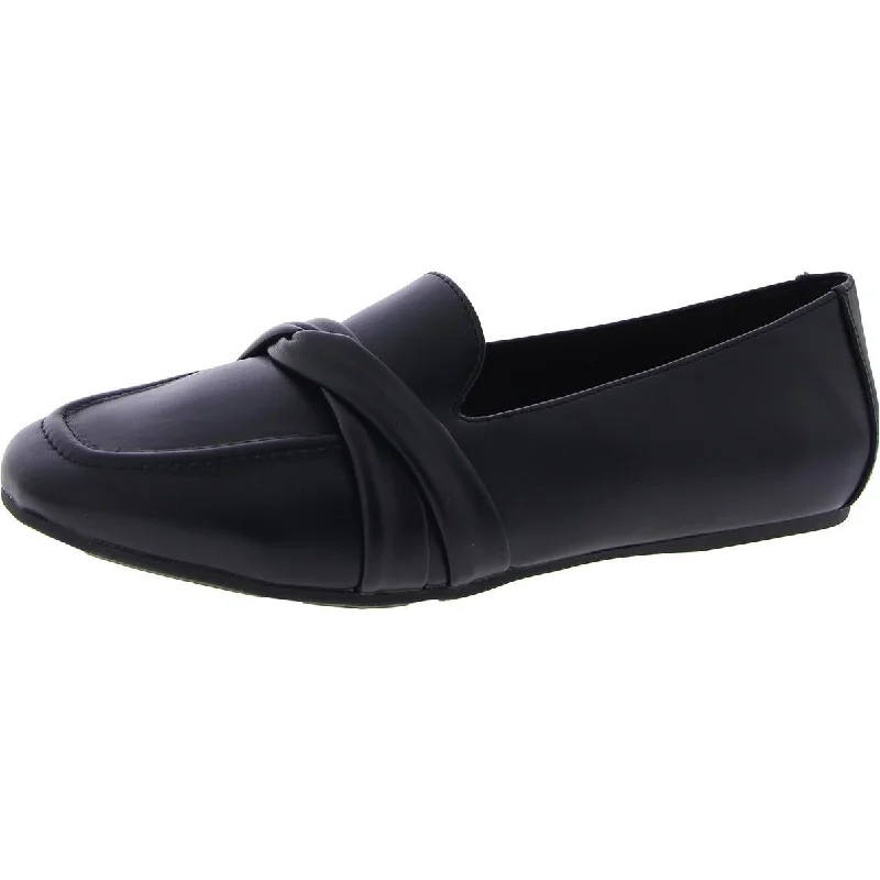 Trendy Chunky Heel Pumps for Casual Wear--Easy Street Womens Betty Faux Leather Slip-On Loafers