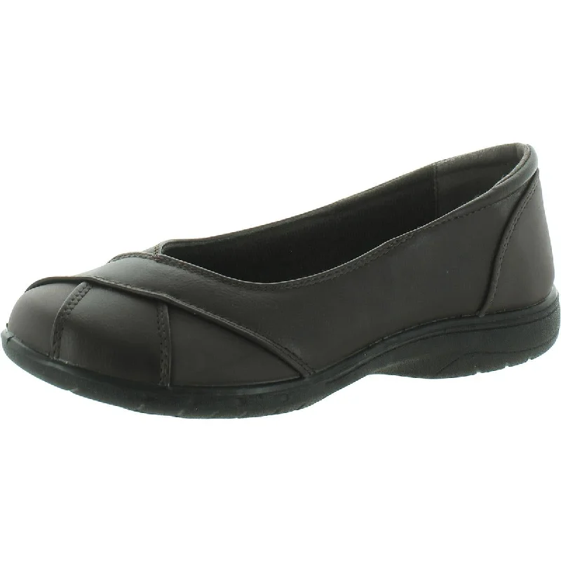 Trendy Chunky Heel Pumps for Casual Wear--Easy Street Womens Faux Leather Comfort Loafers