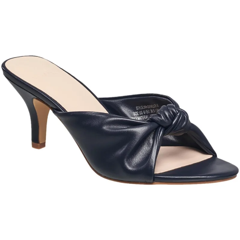 Stylish Slip-On Pumps for Quick Elegance---H Halston Womens Seviille Vegan Leather Slip On Heels