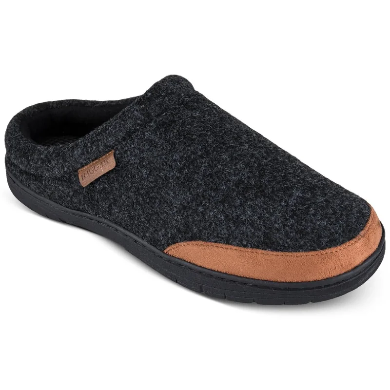 Stylish Slip-On Pumps for Quick Elegance---Haggar Mens Faux Trim Slip On Slide Slippers