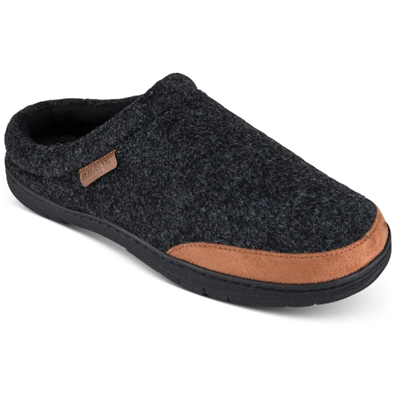 Stylish Slip-On Pumps for Quick Elegance---Haggar Mens Flannel Slip On Scuff Slippers