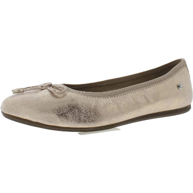 Stylish Slip-On Pumps for Quick Elegance---Hush Puppies Girls Josie Bow Slip On Ballet Flats