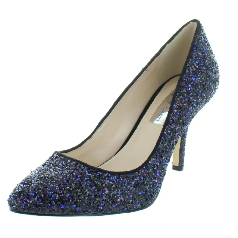 INC Womens Zitah Glitter Pointed Toe Dress Heels---Trendy Glitter Heels for a Glamorous Look