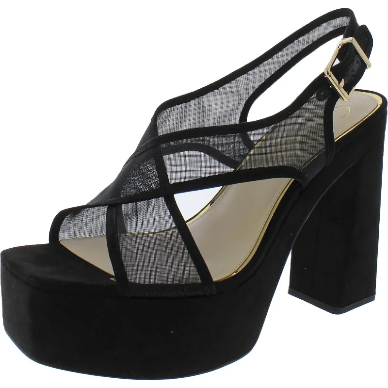 Jessica Simpson Womens Bowers Adjustable Mesh Platform Heels---Charming Bow Pumps for a Cute and Stylish Look