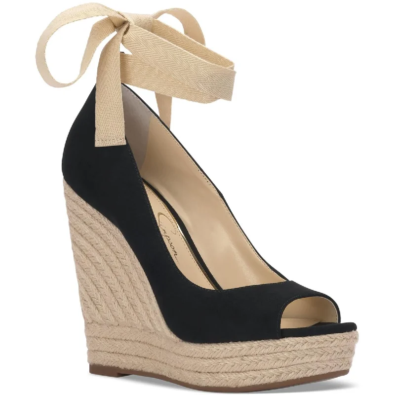 Affordable Suede Ankle Pumps for All-Day Wear--Jessica Simpson Womens Faux Suede Open Toe Pumps