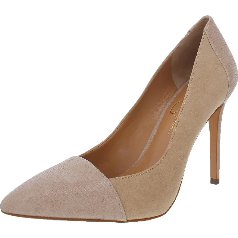 Stiletto Heel Pumps with Perfect Fit--Jessica Simpson Womens Poali Faux Leather Pointed Toe Pumps-Fashionable & Classic