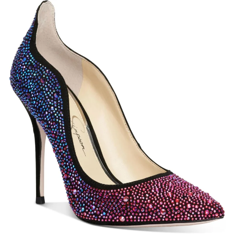 Affordable Rhinestone Pumps for a Dazzling Look---Jessica Simpson Womens Wayva Rhinestone Heels