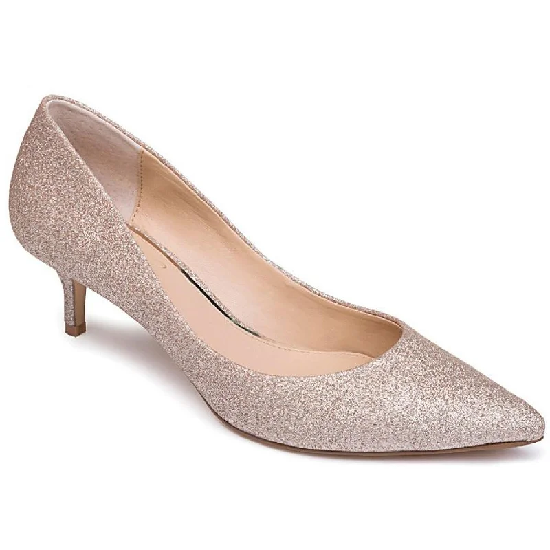 Affordable Suede Ankle Pumps for All-Day Wear--Jewel Badgley Mischka Womens Royalty Faux Suede Slip On Heels