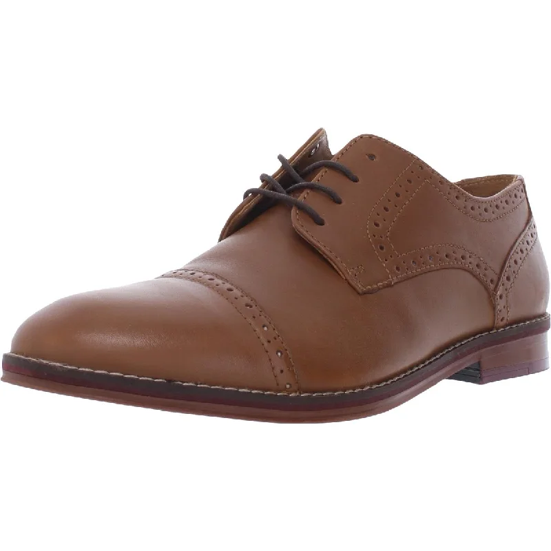 Versatile Heeled Sandals for Any Occasion---Johnston & Murphy Boys Conard Brogue Perforated Derby Shoes