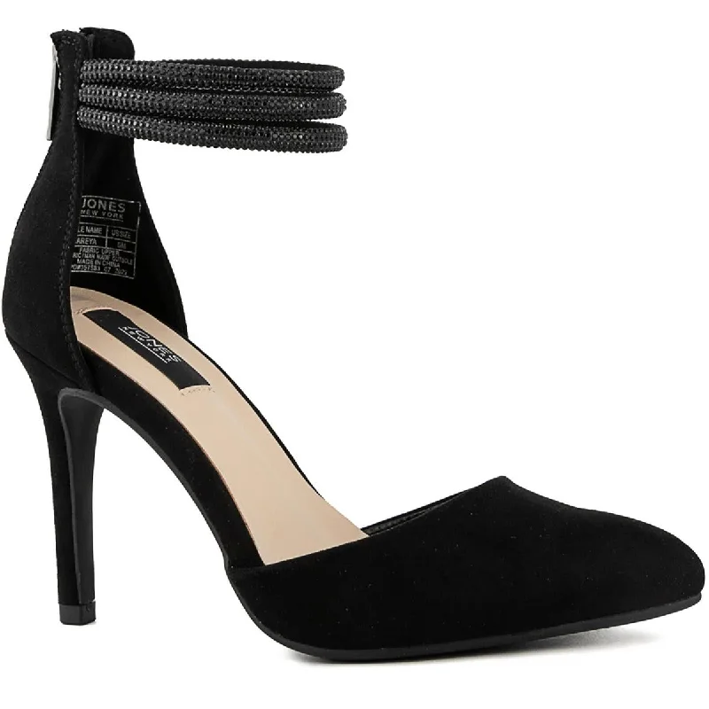 Affordable Suede Ankle Pumps for All-Day Wear--Jones New York Womens Jny Carmie Faux Suede Cushioned Footbed Pumps