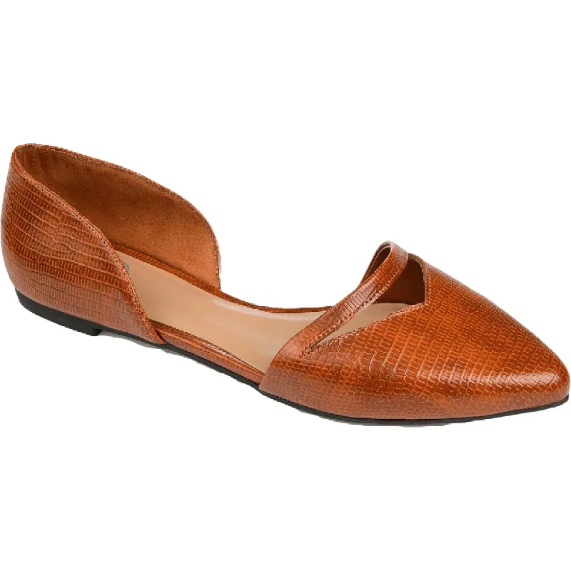 Journee Collection Womens Braely Faux Leather D'Orsay Flats