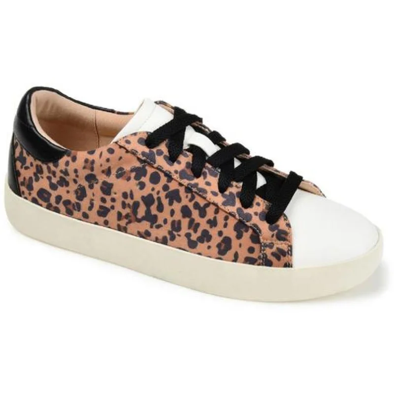 Journee Collection Womens Erica Faux Leather Fashion Sneakers