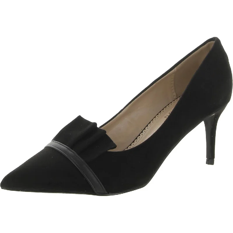 Journee Collection Womens Faux Suede Pointed Toe Pumps