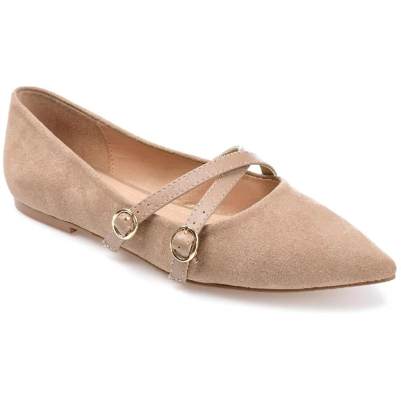 Journee Collection Womens Patricia Faux Suede Pointed Toe Loafers