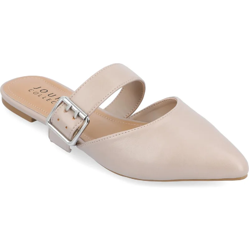 Journee Collection Womens Shaella Patent Pointed Toe Flat Shoes