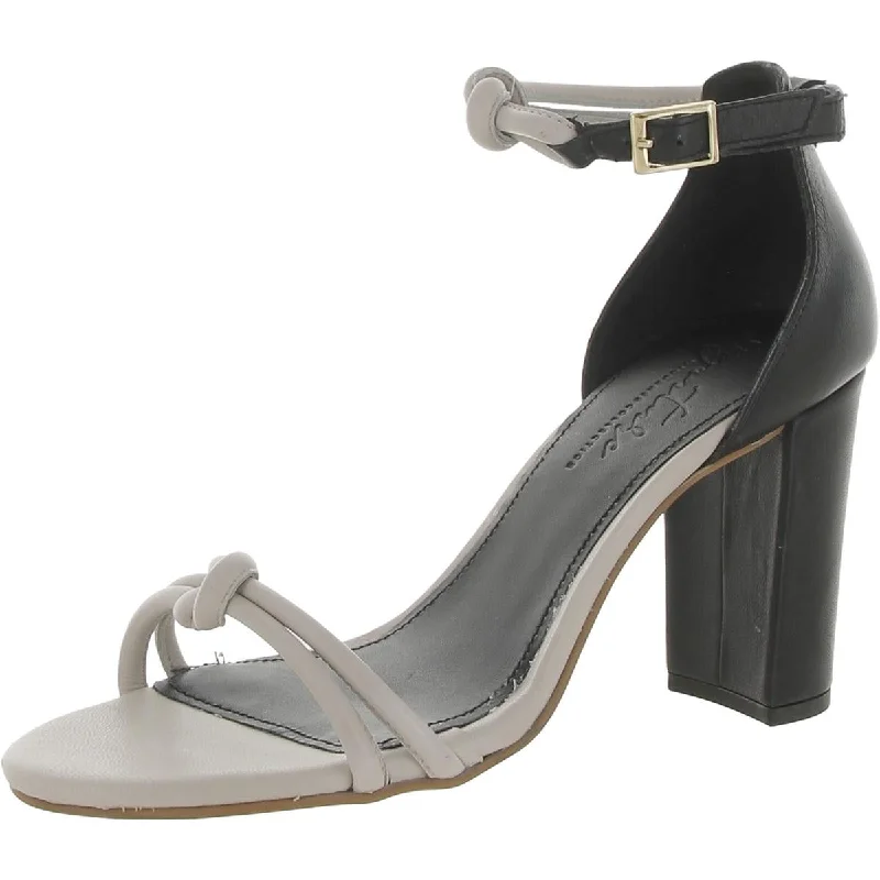 Journee Signature Womens Leather Knot Heels---Comfortable Leather Pumps for Office and Everyday Wear