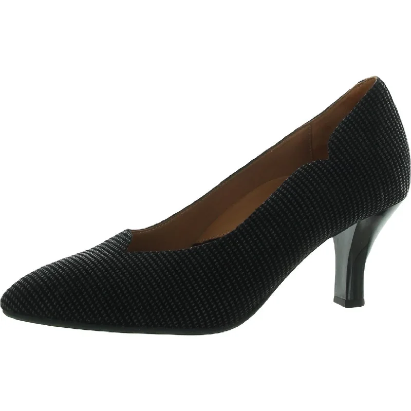 L'Amour des Pieds Womens Bamelle Leather Asymmetric Pumps---Comfortable Leather Pumps for Office and Everyday Wear