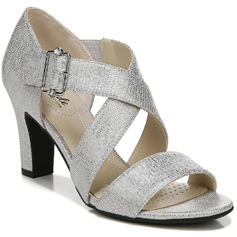 Stylish Open Toe Heels for Summer--LifeStride Womens Carlyle Cushioned Footbed Open Toe Heels