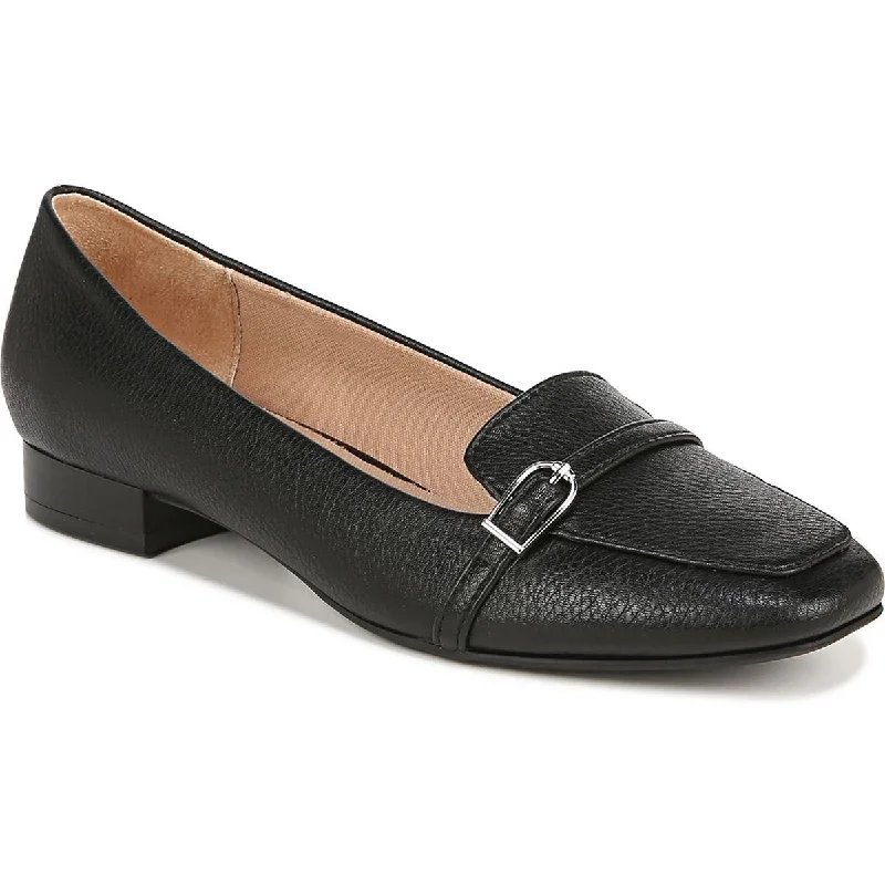 Trendy Chunky Heel Pumps for Casual Wear--LifeStride Womens Catalina Faux Leather Buckle Loafer Heels