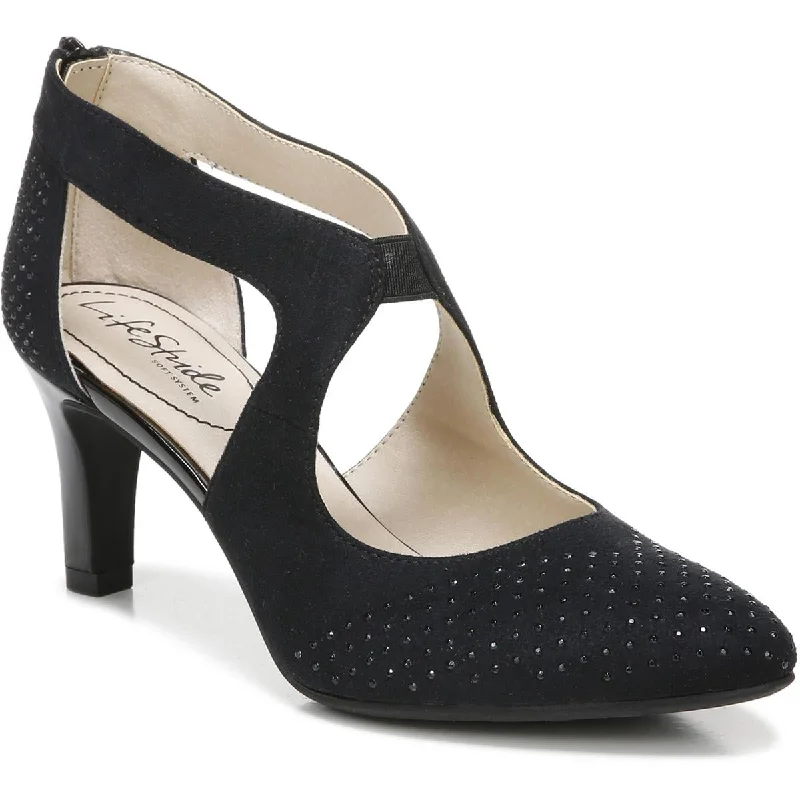 Affordable Suede Ankle Pumps for All-Day Wear--LifeStride Womens Giovanna Faux Suede Ankle Pumps