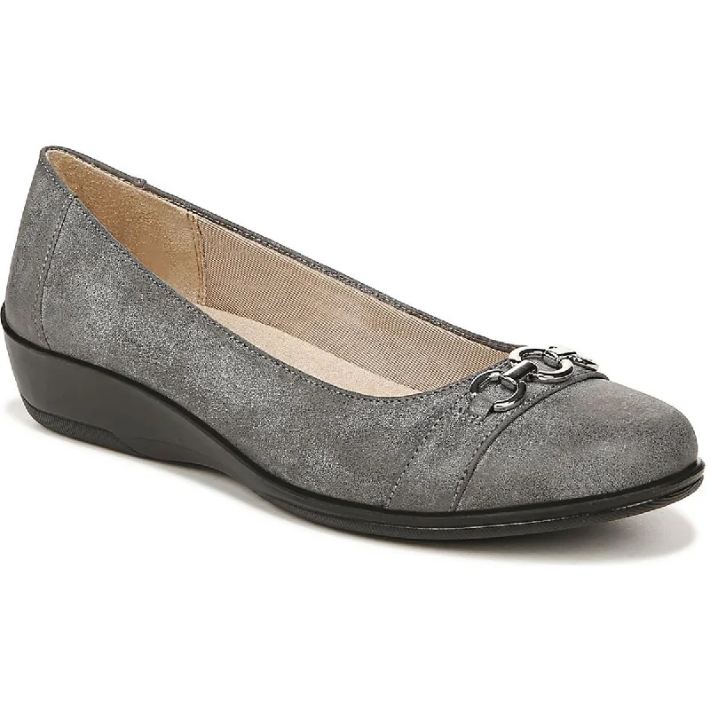 Stylish Slip-On Pumps for Quick Elegance---LifeStride Womens Ideal Faux Leather Slip On Ballet Flats