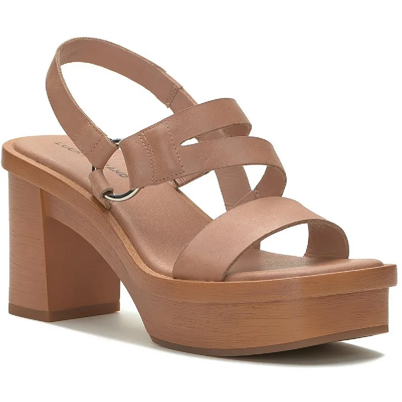 Lucky Brand Womens Marselina Leather Strappy Heels---Affordable Strappy Platform Heels with Premium Quality