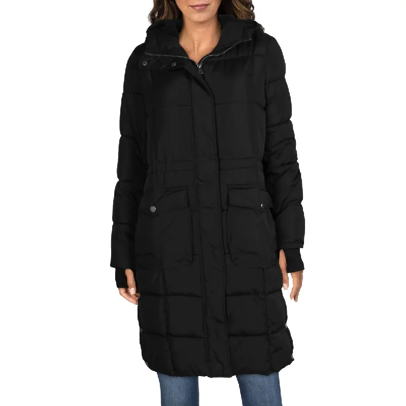 Versatile Heeled Sandals for Any Occasion---Lucky Brand Women's Quilted Faux Fur Lined Long Winter Puffer Coat