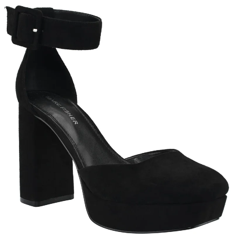 Affordable Suede Ankle Pumps for All-Day Wear--Marc Fisher Womens NAINA2 Faux Suede Pumps