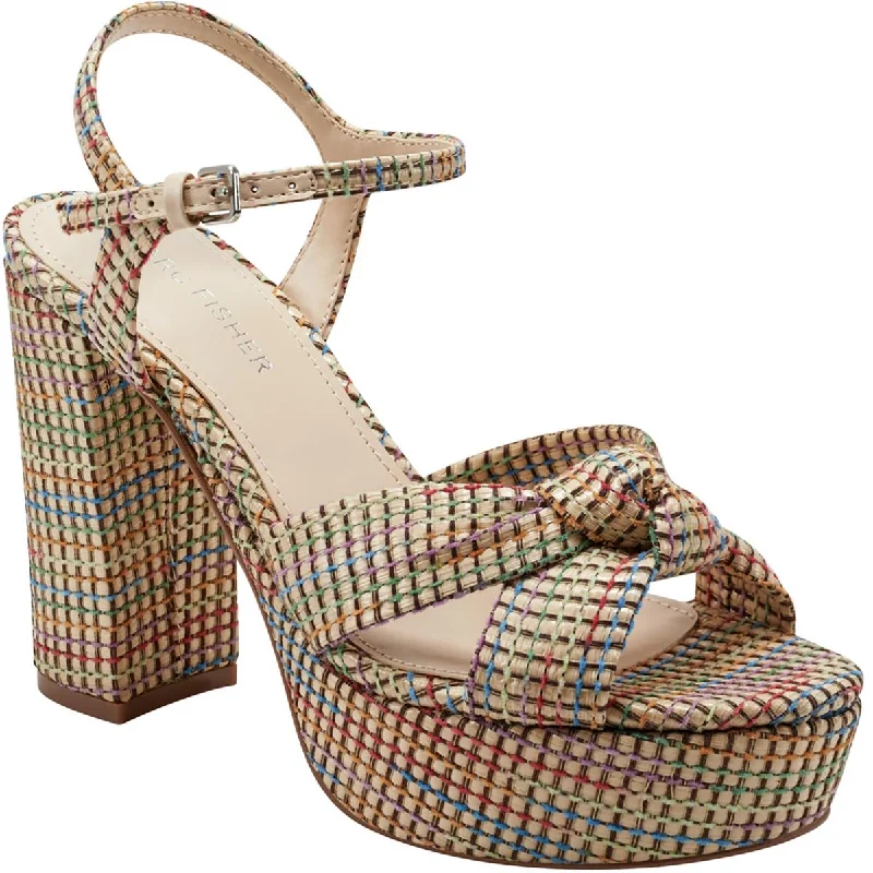 Trendy Chunky Heel Pumps for Casual Wear--Marc Fisher Womens Woven Cushioned Footbed Pumps