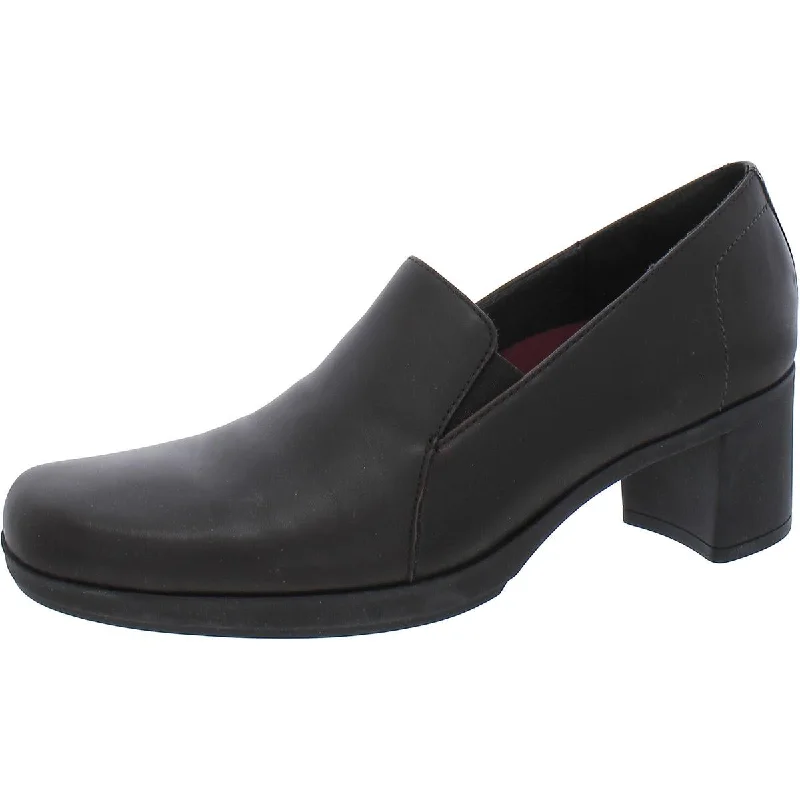 Trendy Chunky Heel Pumps for Casual Wear--Munro Womens Jemma Faux Leather Loafer Heels