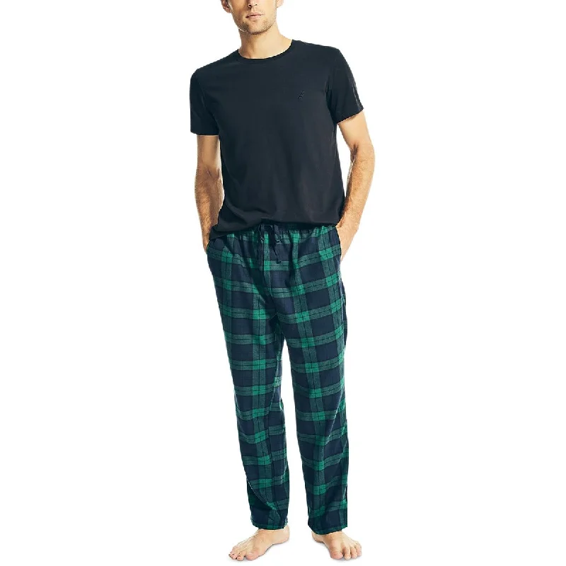 Versatile Heeled Sandals for Any Occasion---Nautica Sleepwear Mens Cotton Crewneck Sleep Shirt