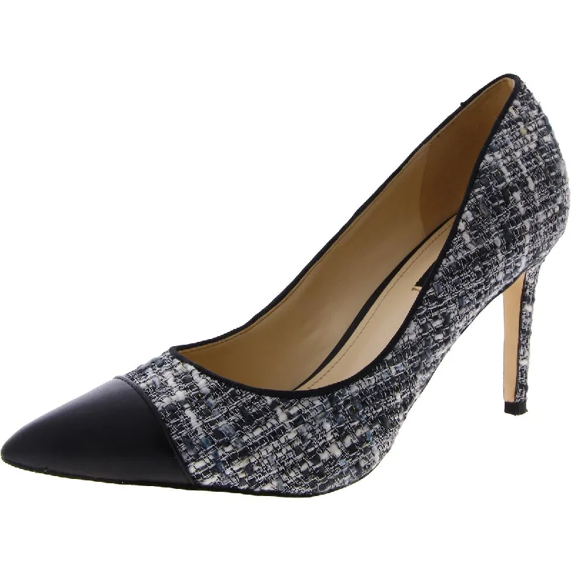 Trendy Chunky Heel Pumps for Casual Wear--Nine West Womens Nenda Woven Cushioned Footbed Pumps