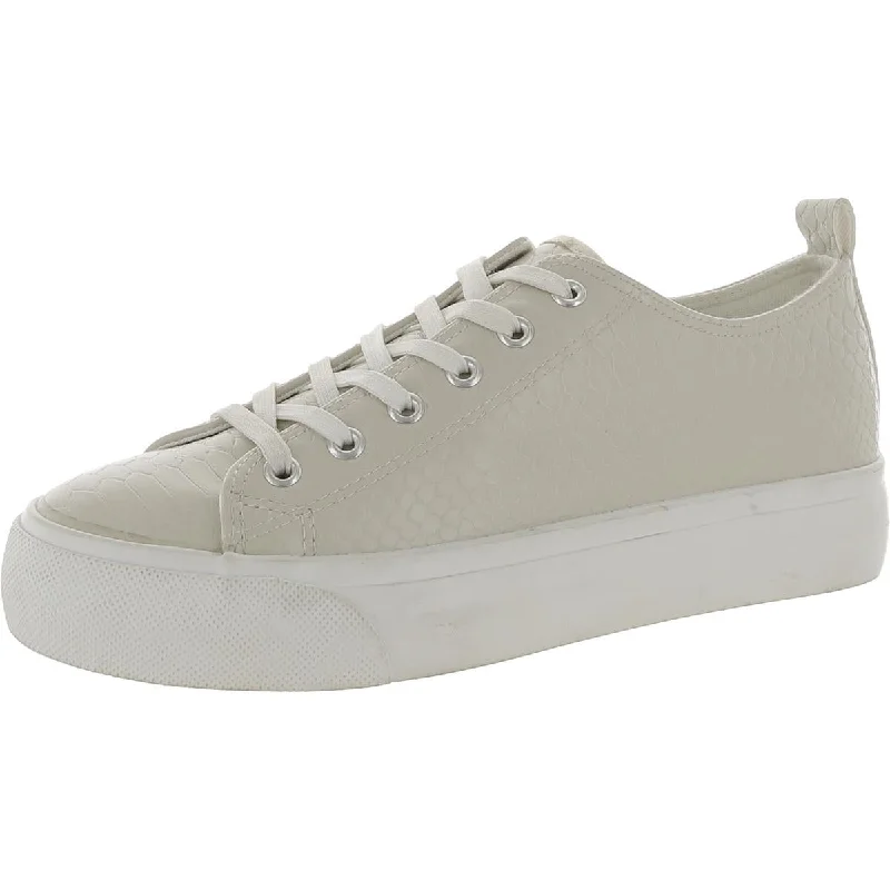 Olivia Miller Womens Faux Leather Lace Up Casual And Fashion Sneakers---Comfortable Leather Pumps for Office and Everyday Wear