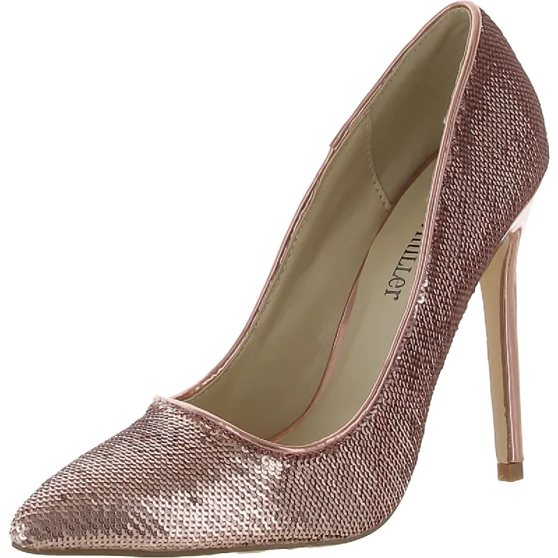 Stiletto Heel Pumps with Perfect Fit--Olivia Miller Womens Levittown Sequined Stiletto Pumps-Fashionable & Classic