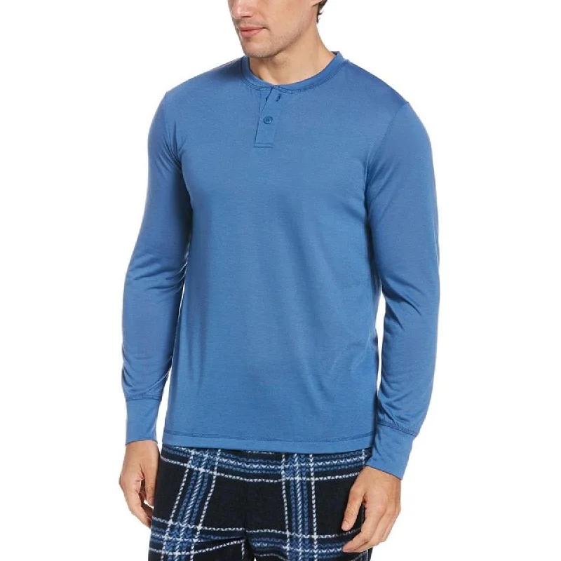 Versatile Heeled Sandals for Any Occasion---Perry Ellis Portfolio Mens Henley Pajama Sleep Shirt