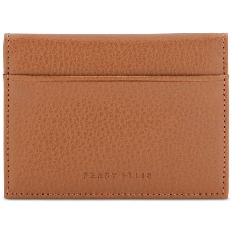 Versatile Heeled Sandals for Any Occasion---Perry Ellis Portfolio Mens Uptown Pebbled Lether Card Case