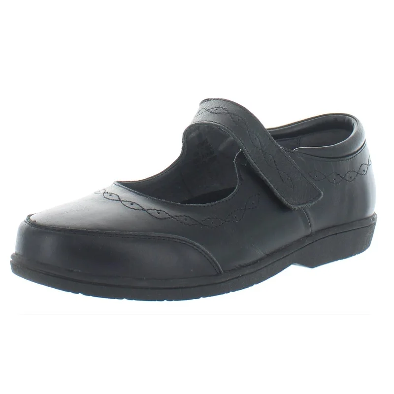 Propet Womens Mary Ellen Leather Adjustable Mary Janes---Comfortable Leather Pumps for Office and Everyday Wear