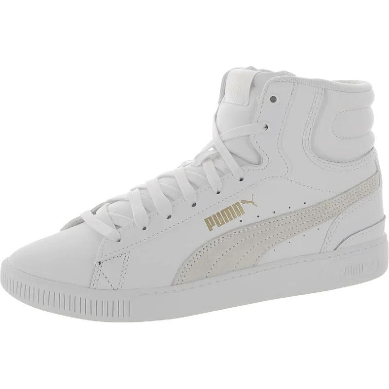 Puma Womens Vikky 3 Mid Leather High-Top Skate Shoes---Comfortable Leather Pumps for Office and Everyday Wear