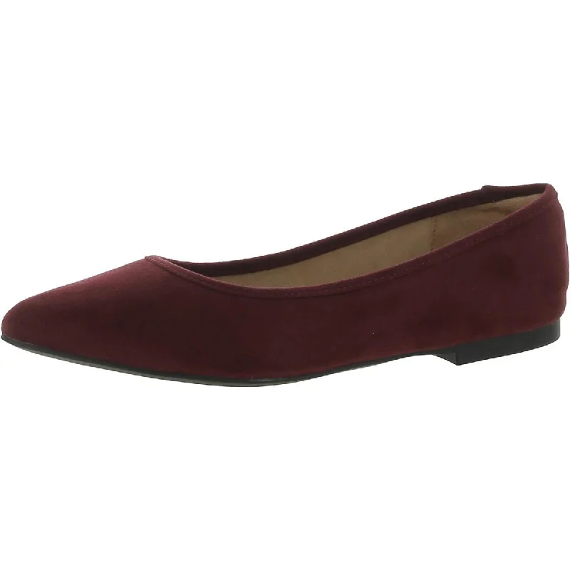 Affordable Suede Ankle Pumps for All-Day Wear--RSVP Womens Malley Faux Suede Slip-On Ballet Flats