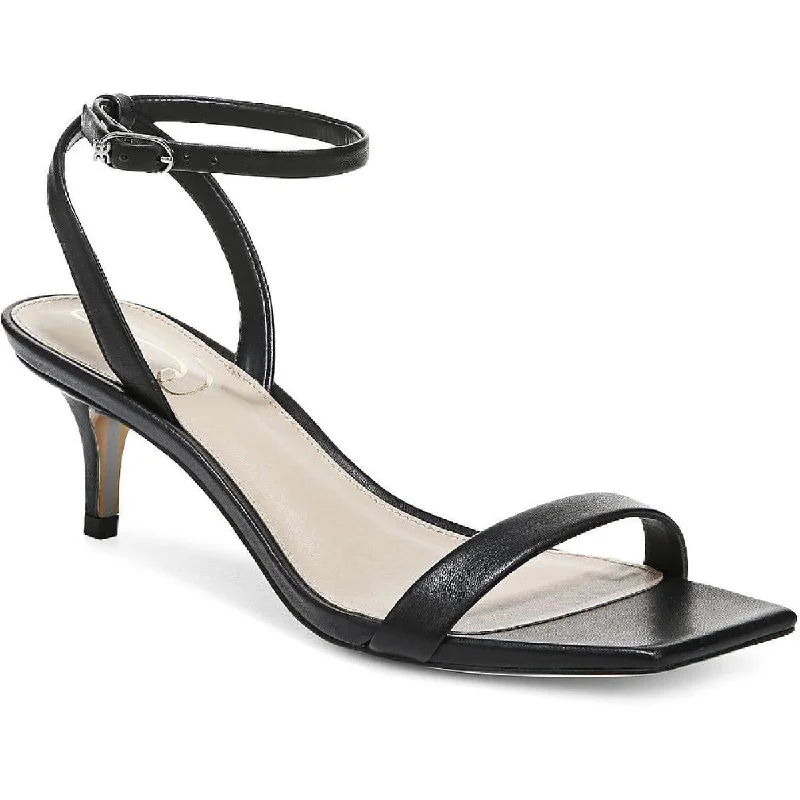 Sam Edelman Womens Rayelle Buckle Square Toe Heels---Durable Square Toe Block Heels for Everyday Use