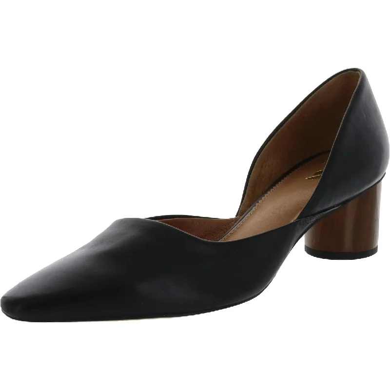 Stiletto Heel Pumps with Perfect Fit--Sarto Franco Sarto Womens Rita Leather Pointed Toe D'Orsay Heels-Fashionable & Classic