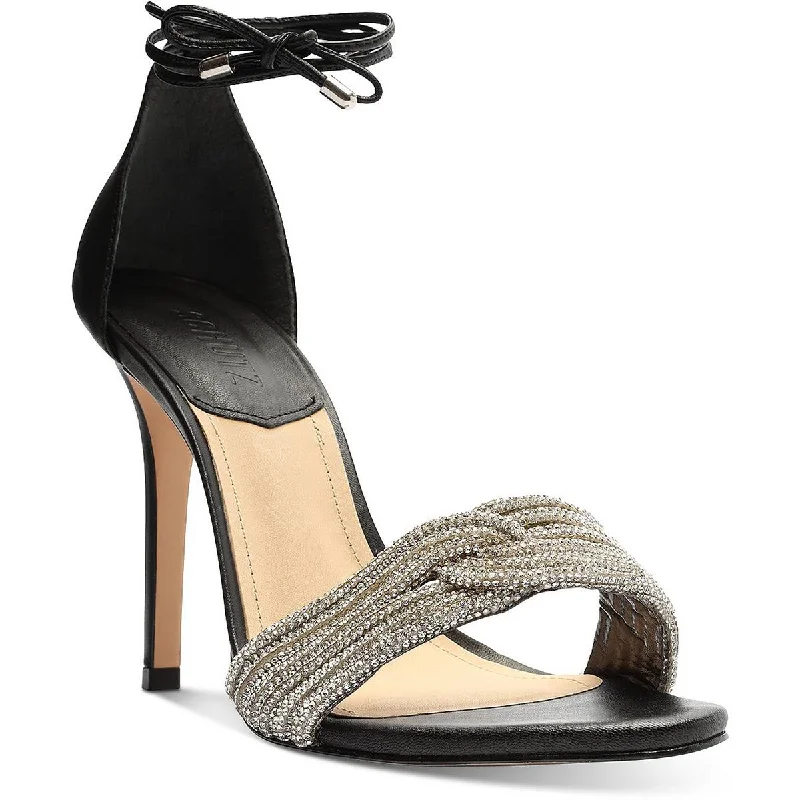 Stylish Open Toe Heels for Summer--Schutz Womens Andy  Leather Open Toe Heels