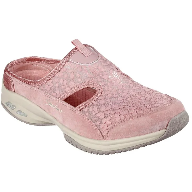 Affordable Suede Ankle Pumps for All-Day Wear--Skechers Womens Glimmer Bloom Suede Lifestyle Slip-On Sneakers