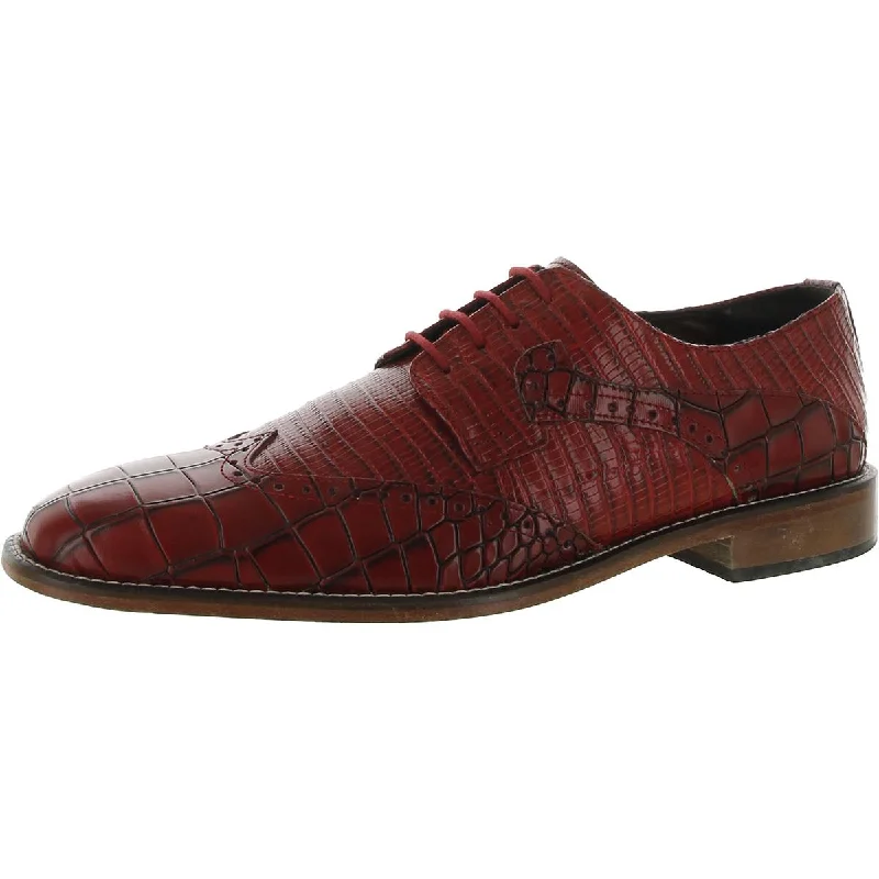 Stacy Adams Mens Rolando Leather Lace-Up Derby Shoes---Comfortable Leather Pumps for Office and Everyday Wear