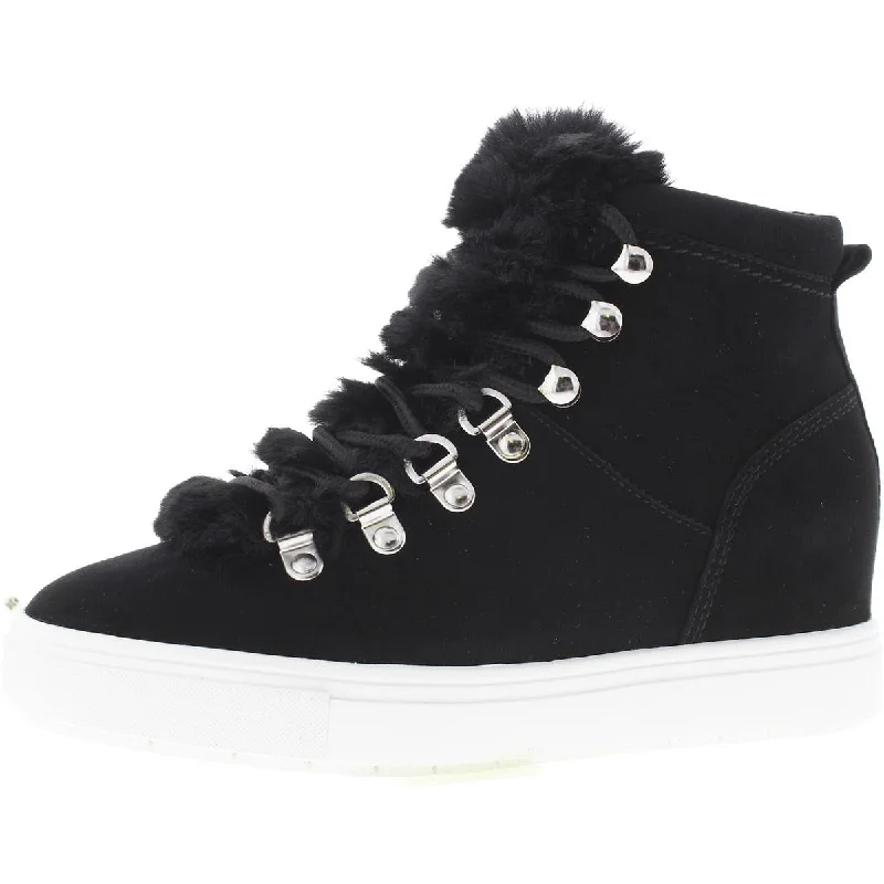 Steve Madden Womens Kalea Leather Fashion High-Top Sneakers---Comfortable Leather Pumps for Office and Everyday Wear