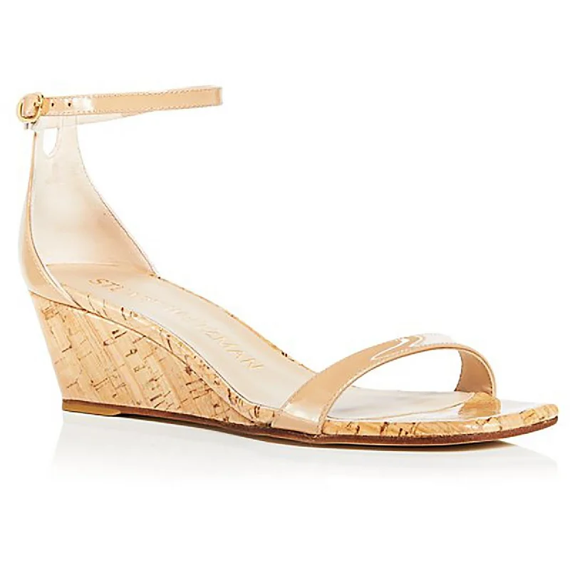 Stylish Ankle Strap Heels for Women--Stuart Weitzman Womens Nudistcurve 50 Wedge Cork Wedge Ankle Strap