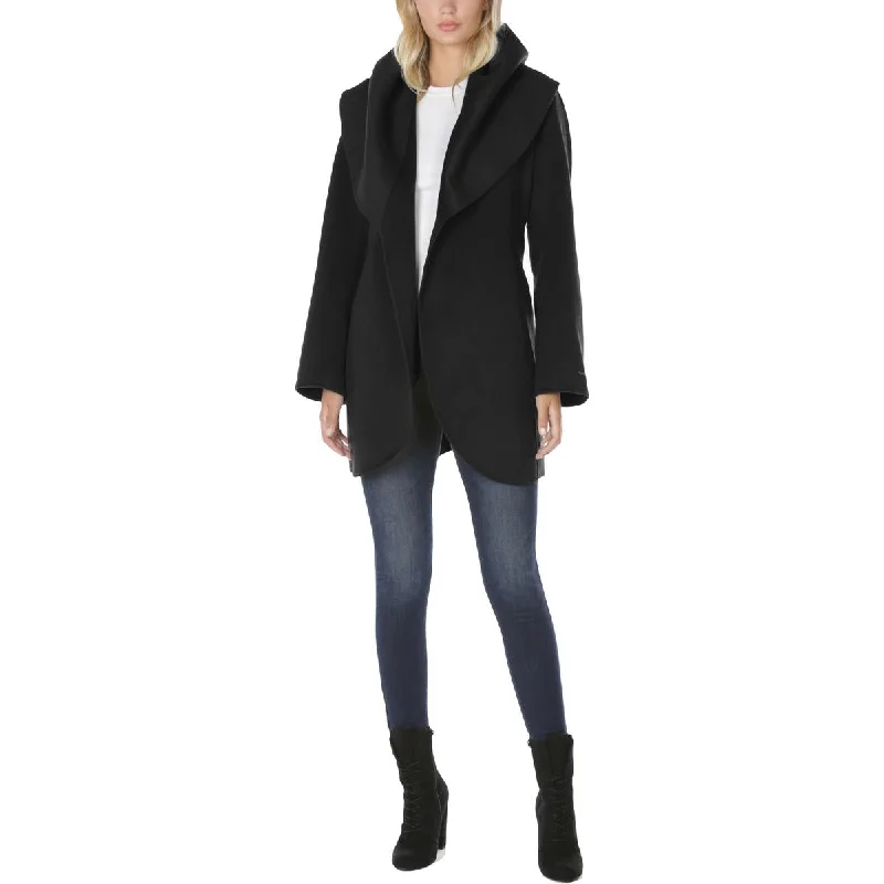 Versatile Heeled Sandals for Any Occasion---Tahari Marilyn Women's Wool Blend Double Face Belted Wrap Coat