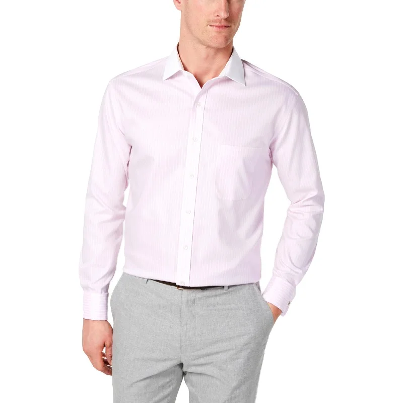 Versatile Heeled Sandals for Any Occasion---Tasso Elba Mens Regular Fit Button Front French Cuff Shirt