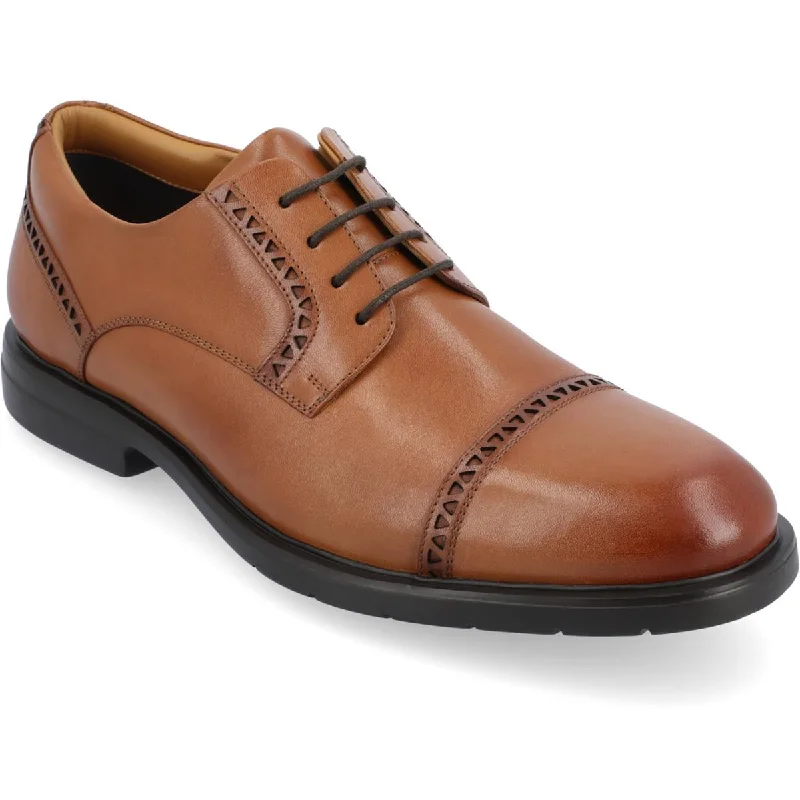 Thomas & Vine Mens Kendrick Leather Wingtip Oxfords---Comfortable Leather Pumps for Office and Everyday Wear